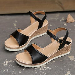 Women's Wedge Sandals Ankle Buckle Strap Platform Sandals