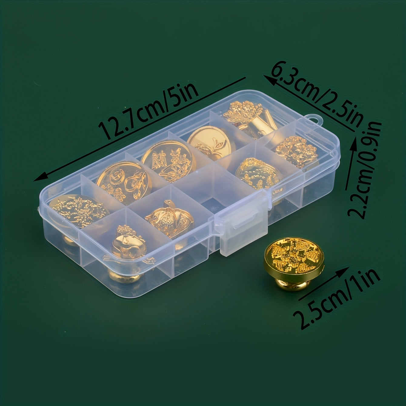 Flowers Plants Wax Seal Stamp Heads 10pcs Box