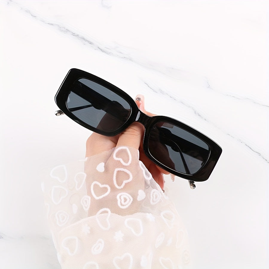 Y2K Retro Rectangle Sunglasses Snake Charm UV400 Sun Shades