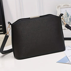 Stylish Crossbody Bag with Metal Decor, PU Leather Shoulder Purse