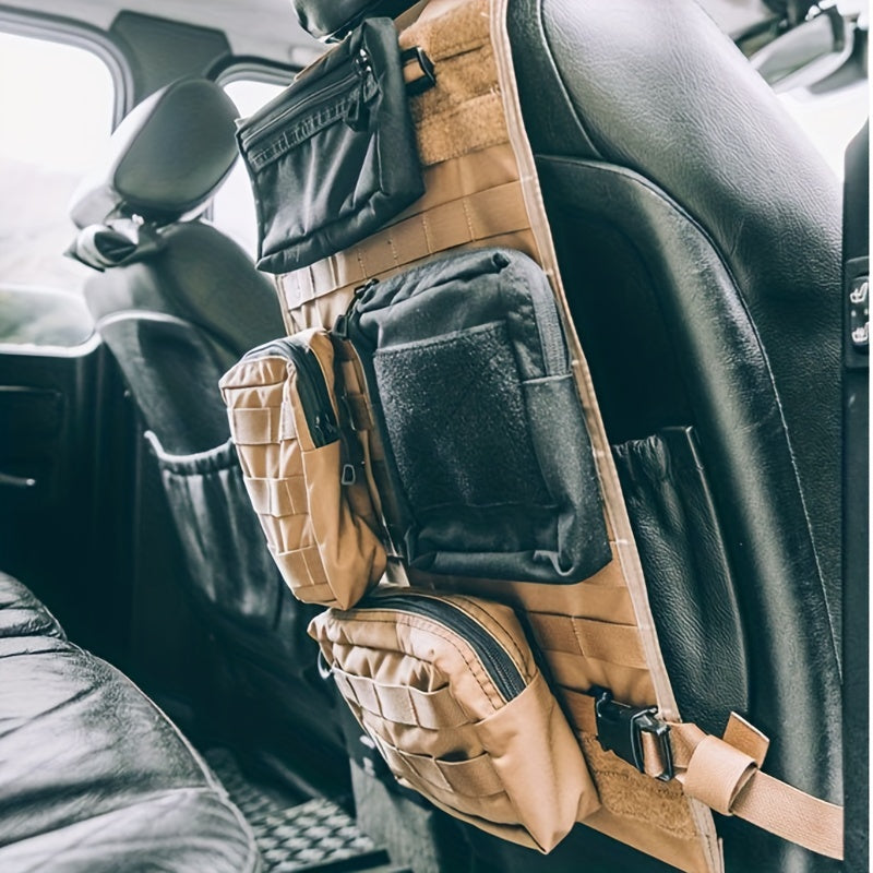 Molle Seat Back Storage Bag Car Seat Organizer With Pouches