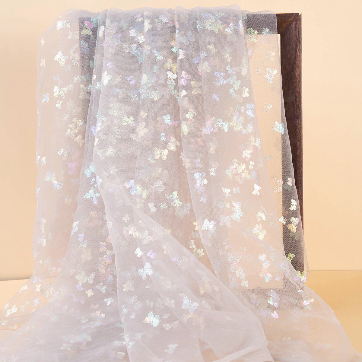 Gradient Butterfly Lace Fabric for Wedding Dresses and Garment Sewing