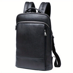 Men's Leather Backpack Thin Notebook Backpack Cowhide