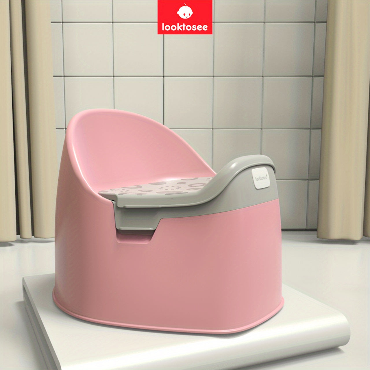 Baby Toilet Toddler Potty Training with Backrest Deep Bowl