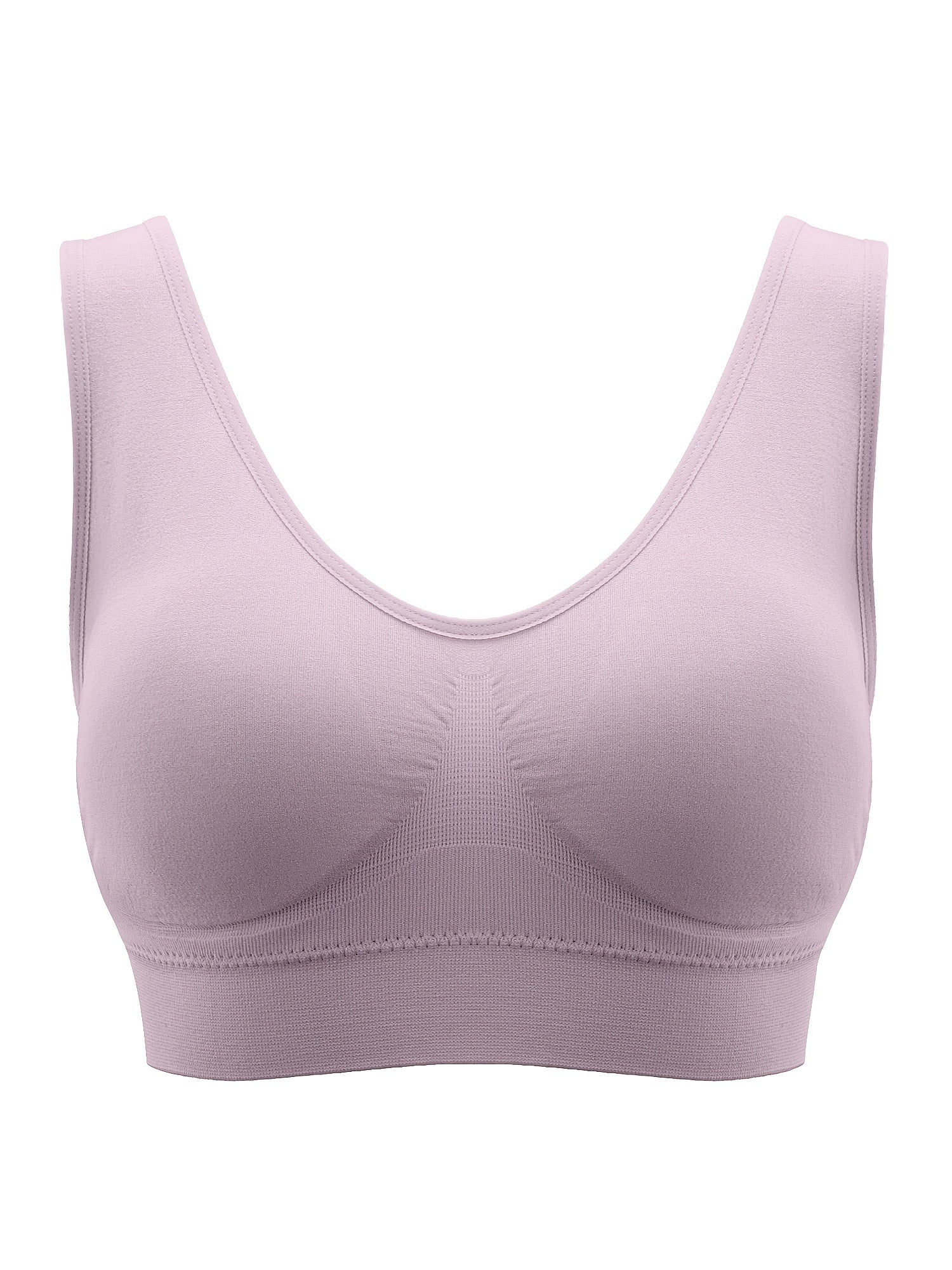 Seamless Solid Bra Women's High Stretch Push Up Bra