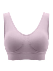  Seamless Solid Bra Women's High Stretch Push Up Bra