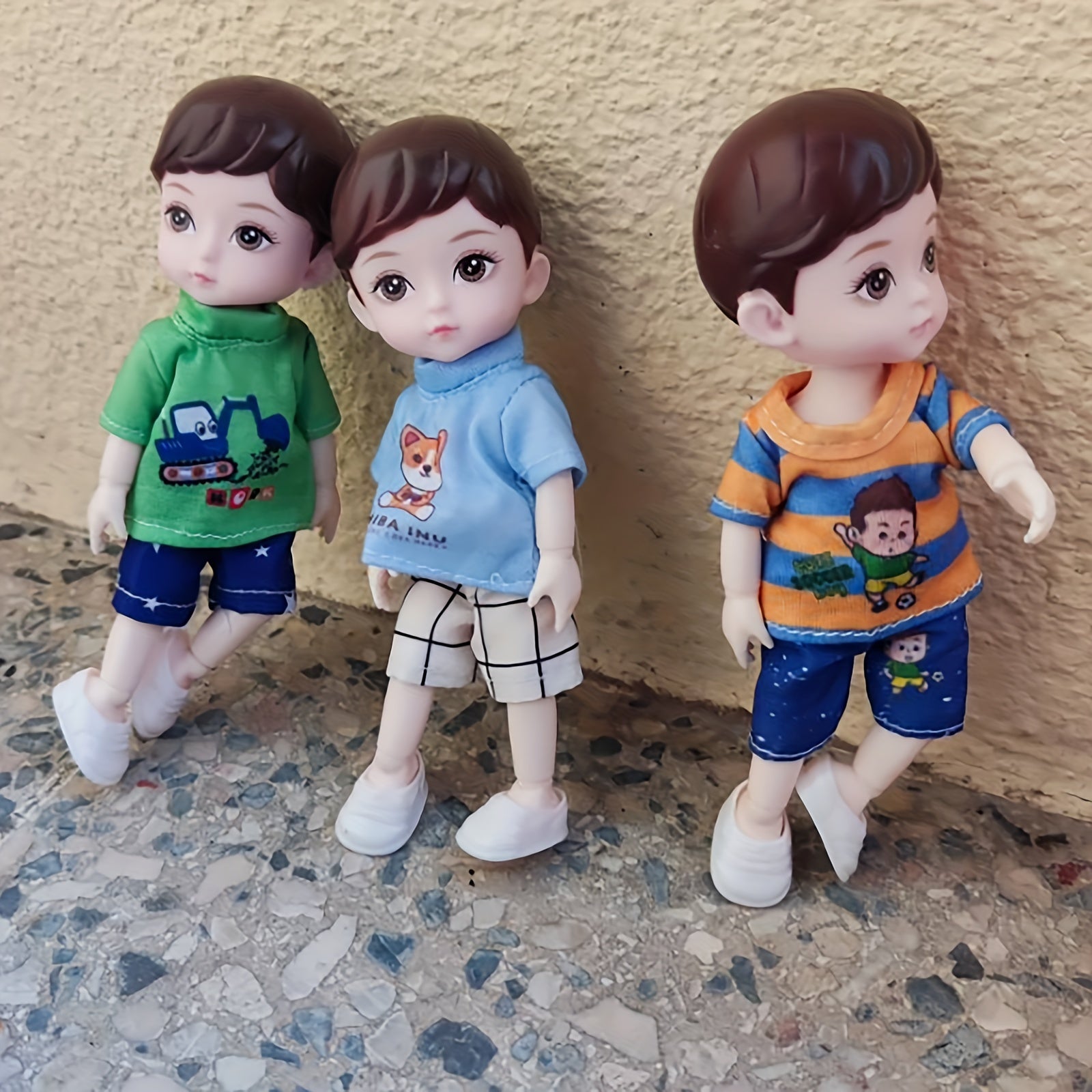 6" BJD Boy Doll Set with Clothes & Greeting Card