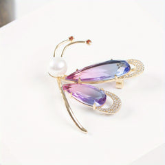 Colorful Butterfly Freshwater Pearl Brooch Pendant