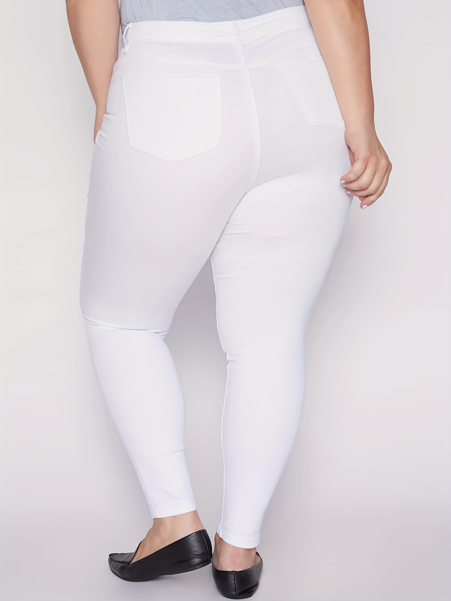  Button Fly High Stretch Skinny Jeans