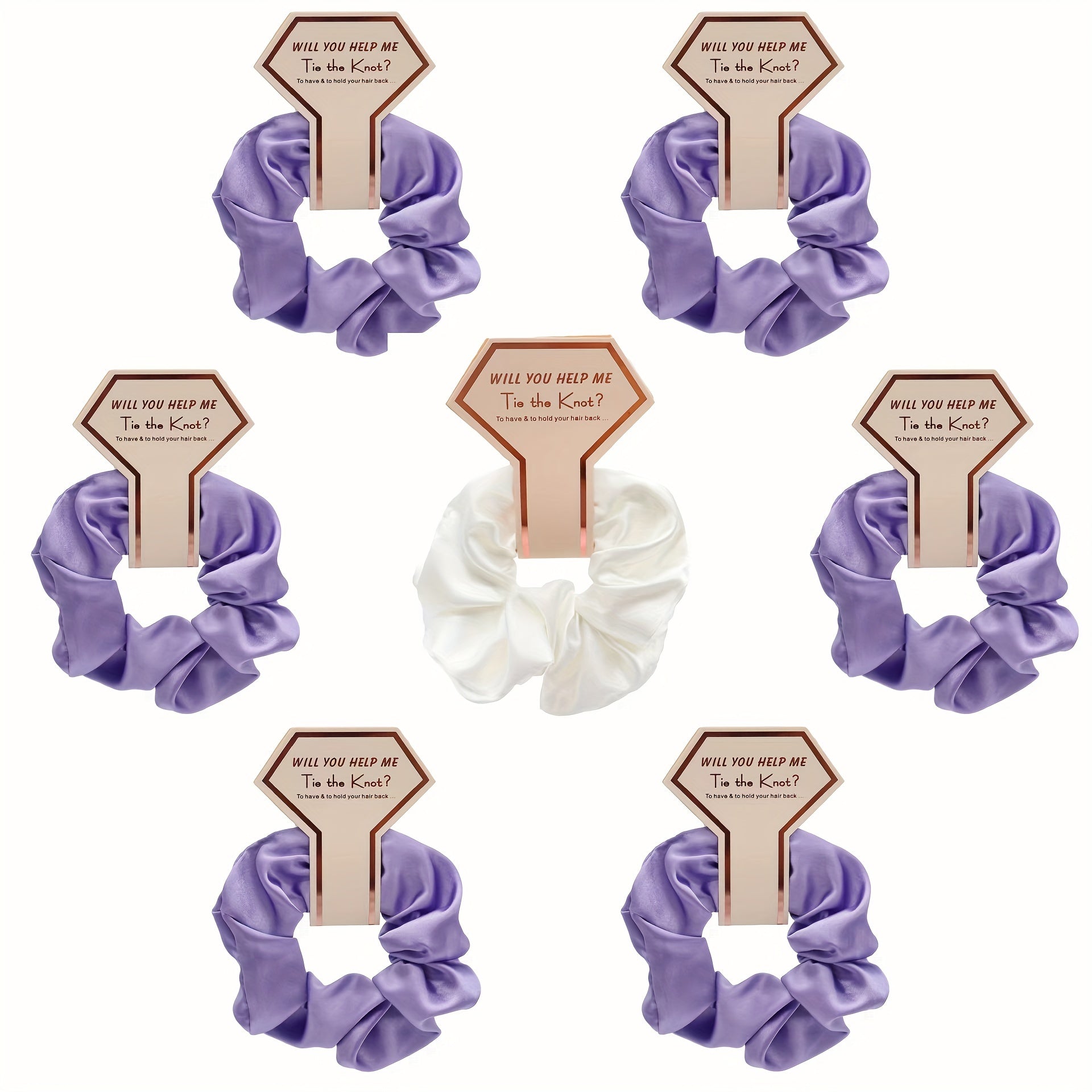 Large Silk Scrunchie for Wedding Party Gift