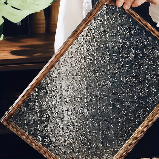 Frosted Retro Geometric Window Film Decorative Privacy Glass Anti collision