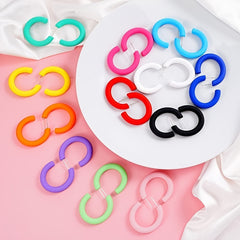 Colorful C Hoop Earrings Neon Acrylic Earrings