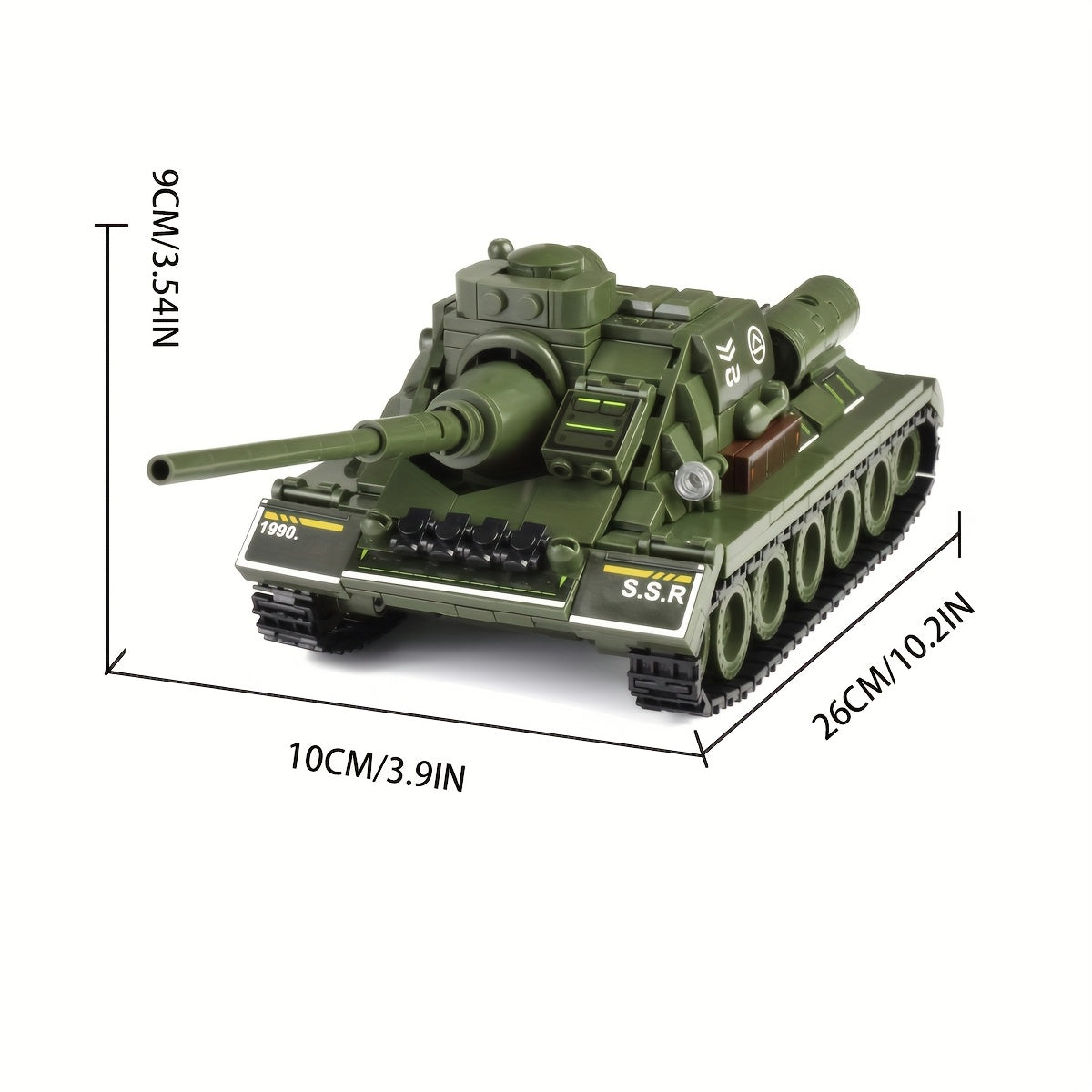 552pcs SU 100 Tank Model Building Blocks Set with Weapon Accessories