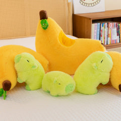 Banana Capybara Plush Toy Fun Novelty Pillow Birthday Gift
