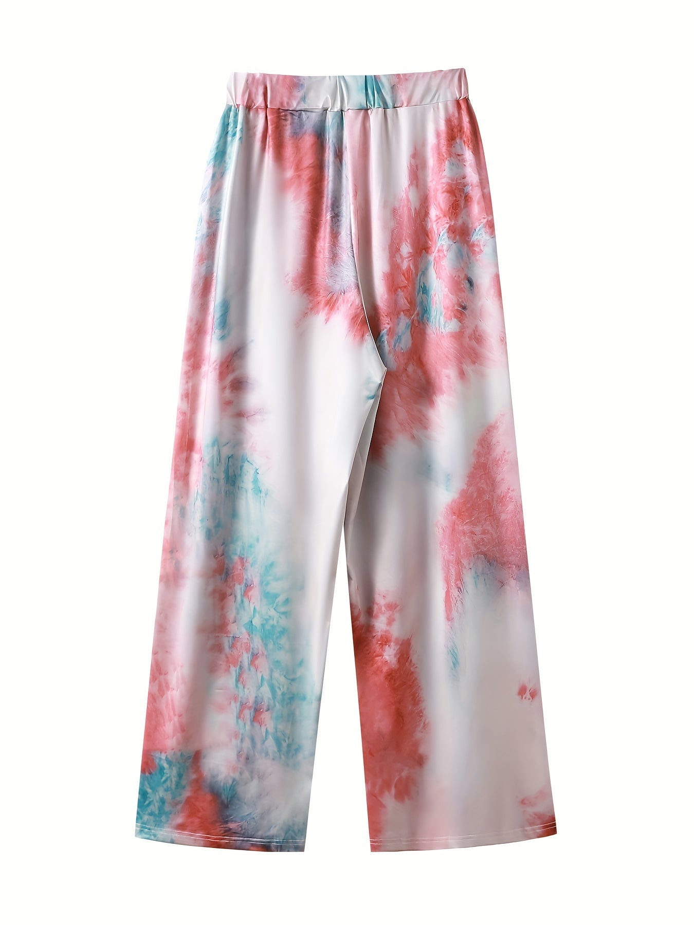 Women's Plus Tie Dye Wide Leg Trousers