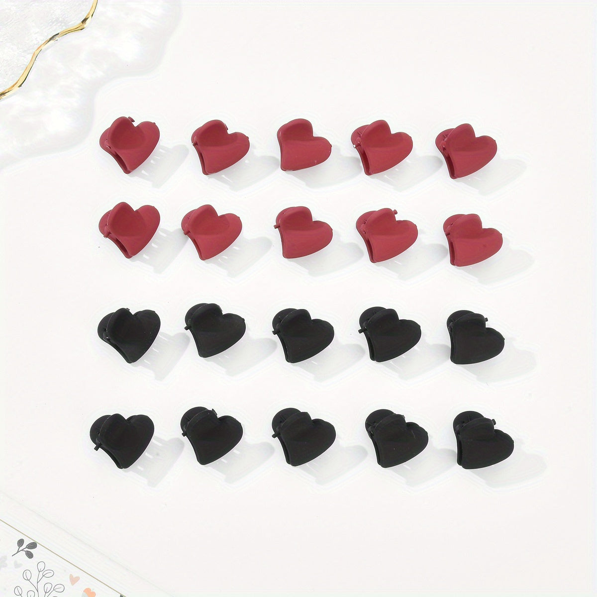 20pcs Heart Shaped Nonslip Hair Claw for Women Girls Baby Sweet Hair Clip