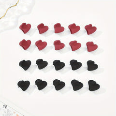 20pcs Heart Shaped Nonslip Hair Claw for Women Girls Baby Sweet Hair Clip