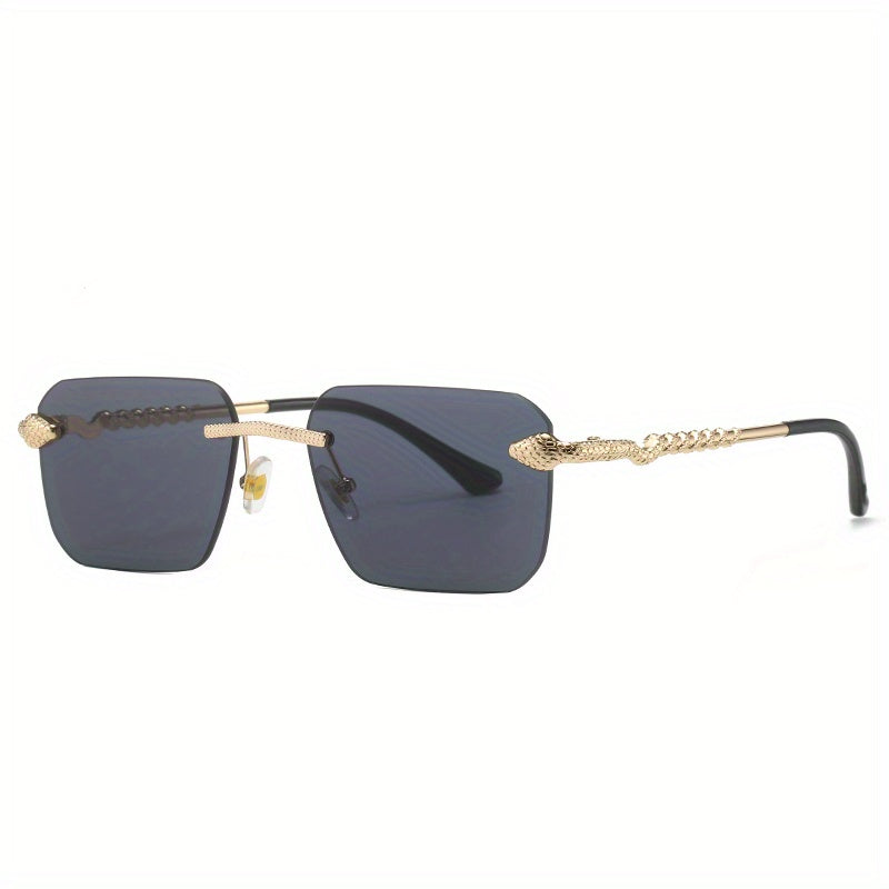 Men's Rimless Metal Sunglasses for Cycling Riding Fishing