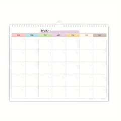 12 Month Undated Planner Wall Calendar & Note Pad