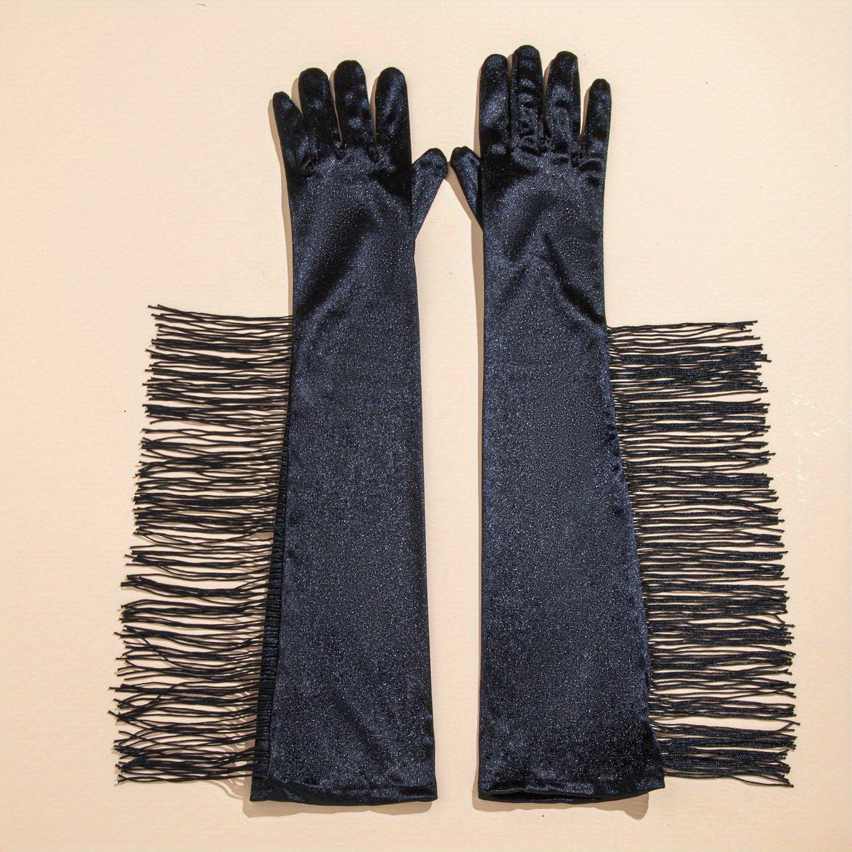 Stylish Tassel Long Gloves for Women Dress Party Prom