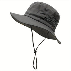 Outdoor Sunshade Bucket Hat Mesh Breathable Unisex Sun Hats Lightweight