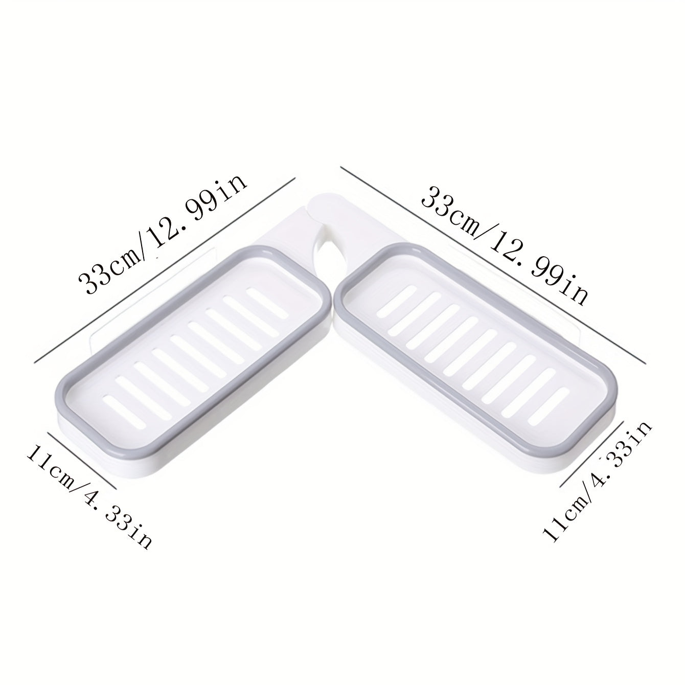 Foldable Dual Purpose Corner Shelf - Bathroom Storage and Shampoo Holder