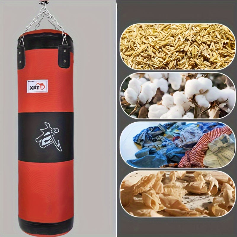 Canvas Boxing Punching Bag Sandbag Training Bag With Metal Chain Hook