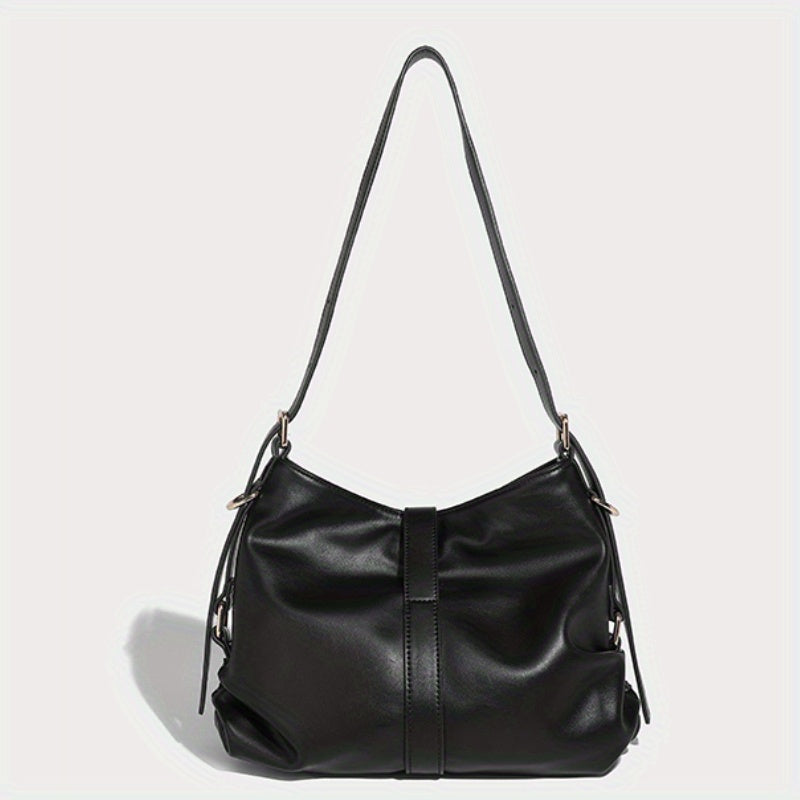 Women's Medium Tote Bag with Metal Buckle Closure