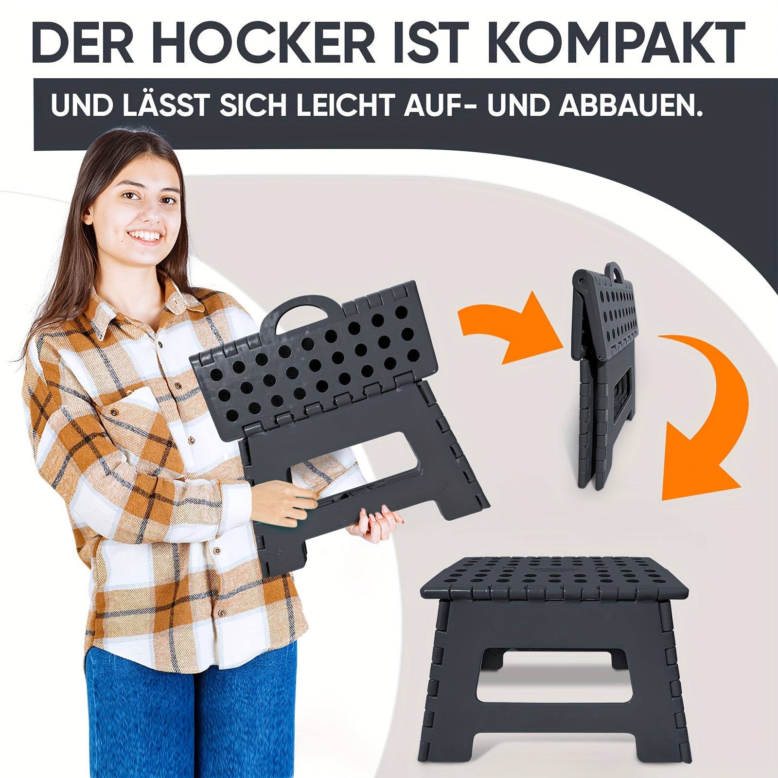 Portable Plastic Folding Stool Chair