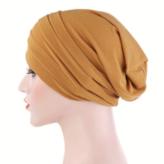 Solid Turban Lightweight Head Scarf Ramadan Head Wrap Beanie Cap