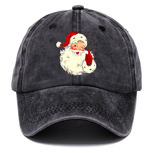 Washed Cotton Baseball Cap Santa Clause Sun Hat Trucker Hat