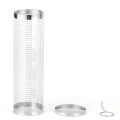 Stainless Steel Rolling Grill Basket for Vegetables and Fish