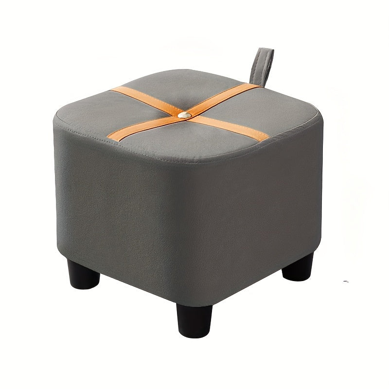 Modern Ottoman Square Ottoman Footrest Shoe Changing Chair