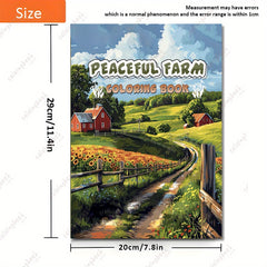 Peaceful Farm Coloring Book - Perfect Valentine's Gift - Ideal for Adults