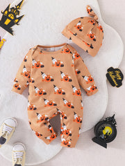 Cute Cartoon Long Sleeve Bodysuit for Babies