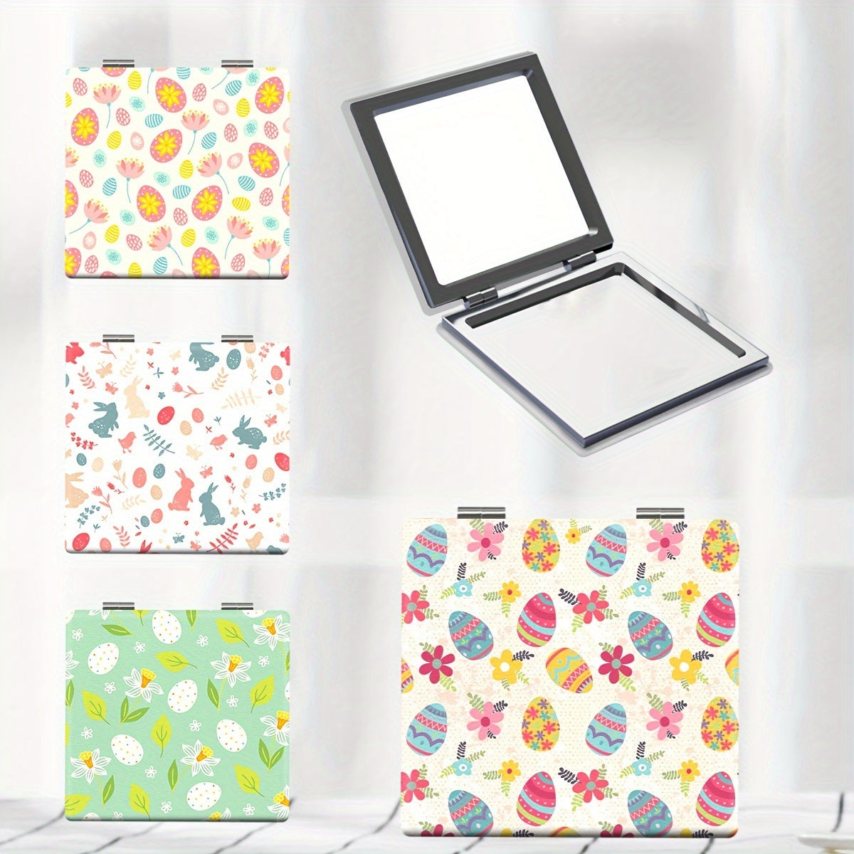 Portable Makeup Mirror Foldable HD Floral Series Small