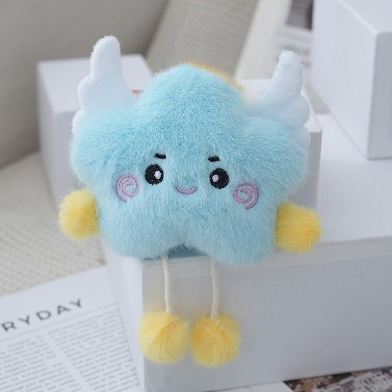 Cloud & Star Plush Doll Soft Pastel & Pink Fluffy Clouds Cute Huggable Stuffed A