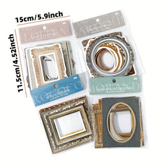 10pcs Retro Circular Calendar Weekly Monthly Collage Stickers For Scrapbook DIY