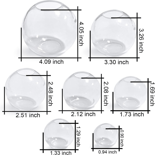10 Clear Silicone Sphere Molds for Resin Casting - 3D Seamless Large Round