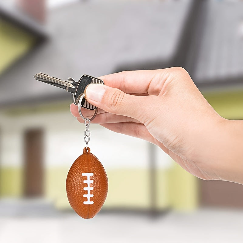 Solid Sponge Rugby Keychain Backpack Pendant