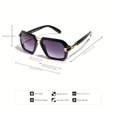 Men's Square Frame Sunglasses Unisex Steampunk UV Protection Glasses