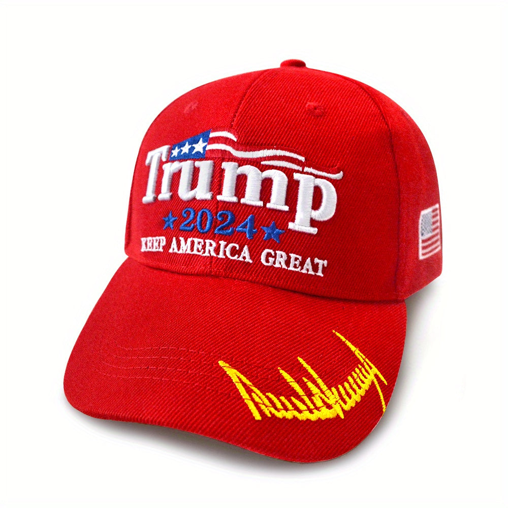 Letter Flag Embroidery Baseball Cap Casual Adjustable Sun Hat Unisex