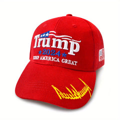 Letter Flag Embroidery Baseball Cap Casual Adjustable Sun Hat Unisex