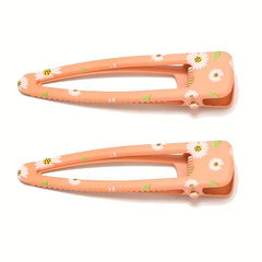 10pcs Floral Hair Clips for Girls No Slip Snap Clips Girls Hair Accessories