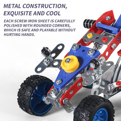 171pcs Retro Car Metal Assembly Building Blocks Nut Toy DIY Halloween