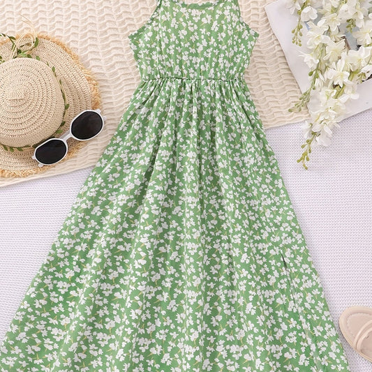 Girls Floral Cami Princess Dress Casual Party Beach Vacation