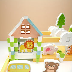 120pc Wooden Building Blocks, Educational Toy for Kids