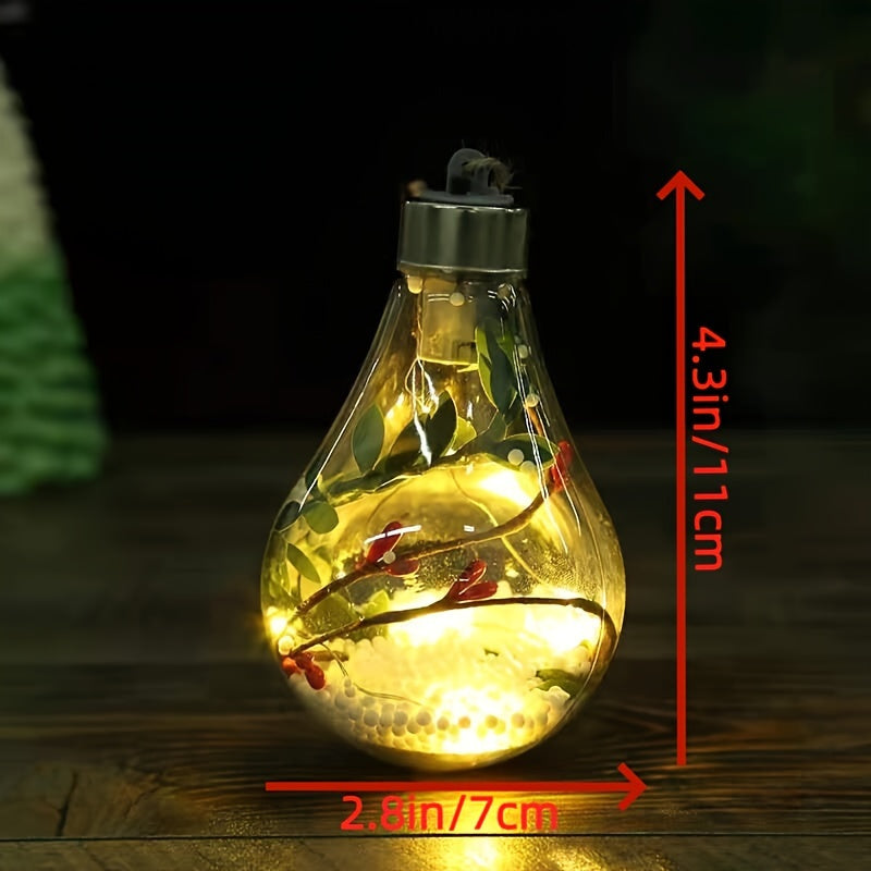 LED Hanging Bulb Christmas Ornaments Shatterproof Balls Decorations
