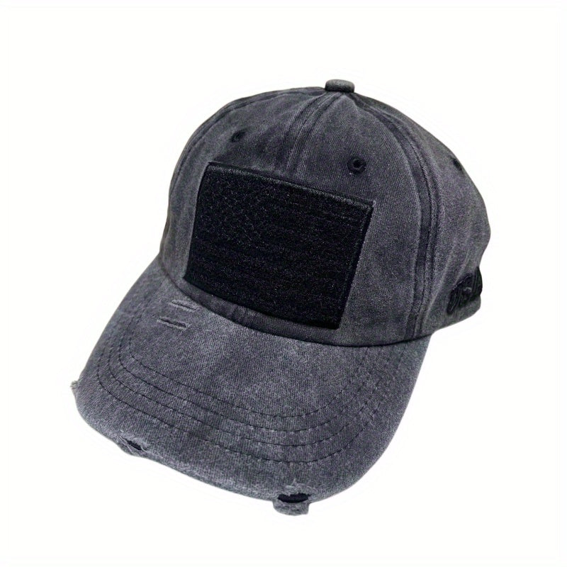 Distressed Baseball Cap 3D Embroidery Washed Dad Hat