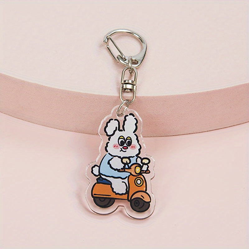 Bunny Acrylic Keychain Pendant, Bag Accessory